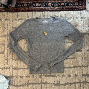 Hollister Heather Gray Long Sleeve Top